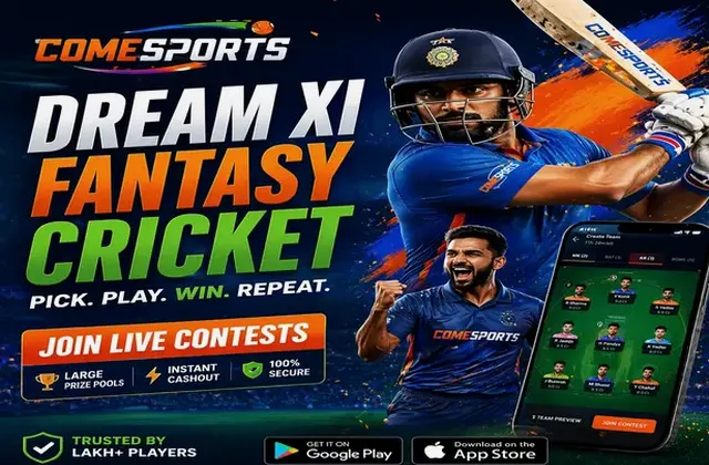 Come (Come Com) fantasy cricket & matchday visual 1